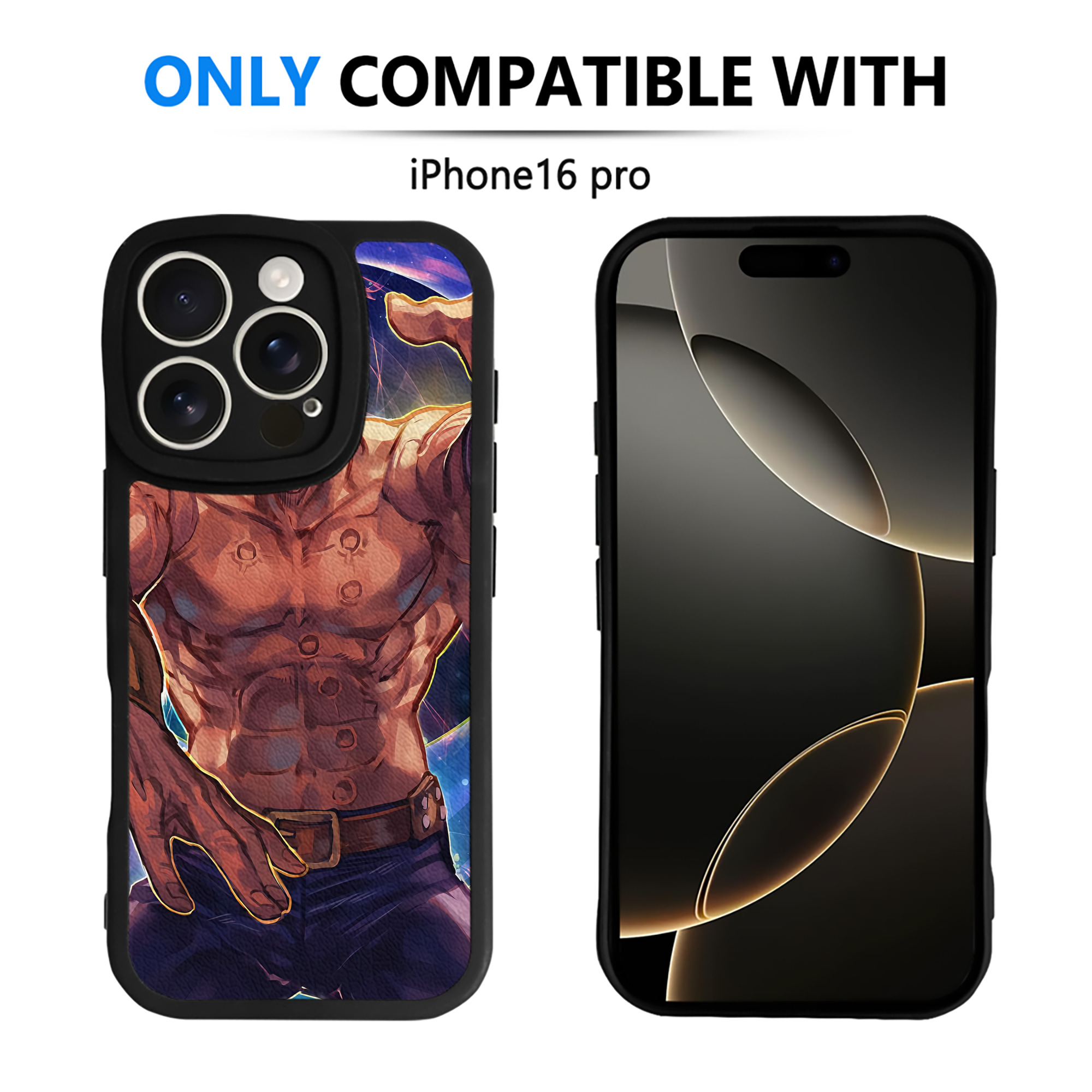 （画像用） 北斗の拳 Fist of the North Star 【iPhone 16シリーズ対応】シリコンスマホケース（レザー調） 材質：シリコン